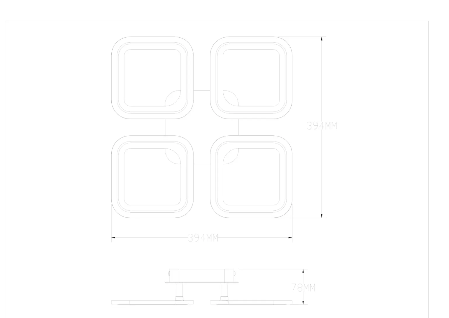 STELLAR LAMPA SUFITOWA BIAŁA-CHROM/WHITE-CHROME (MS232040R-WH) - Zuma Line