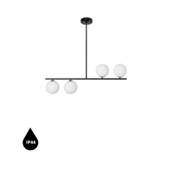 SUGURI A czarna lampa sufitowa w rozmiarze M z podwyższoną szczelnością IP44 (SGA122RS6) - Ummo