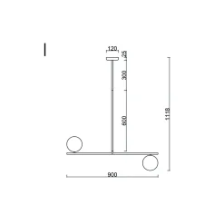 SUGURI C biała lampa sufitowa w rozmiarze L (SGC311R36) - Ummo