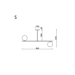 SUGURI C biała lampa sufitowa w rozmiarze S (SGC311R03) - Ummo