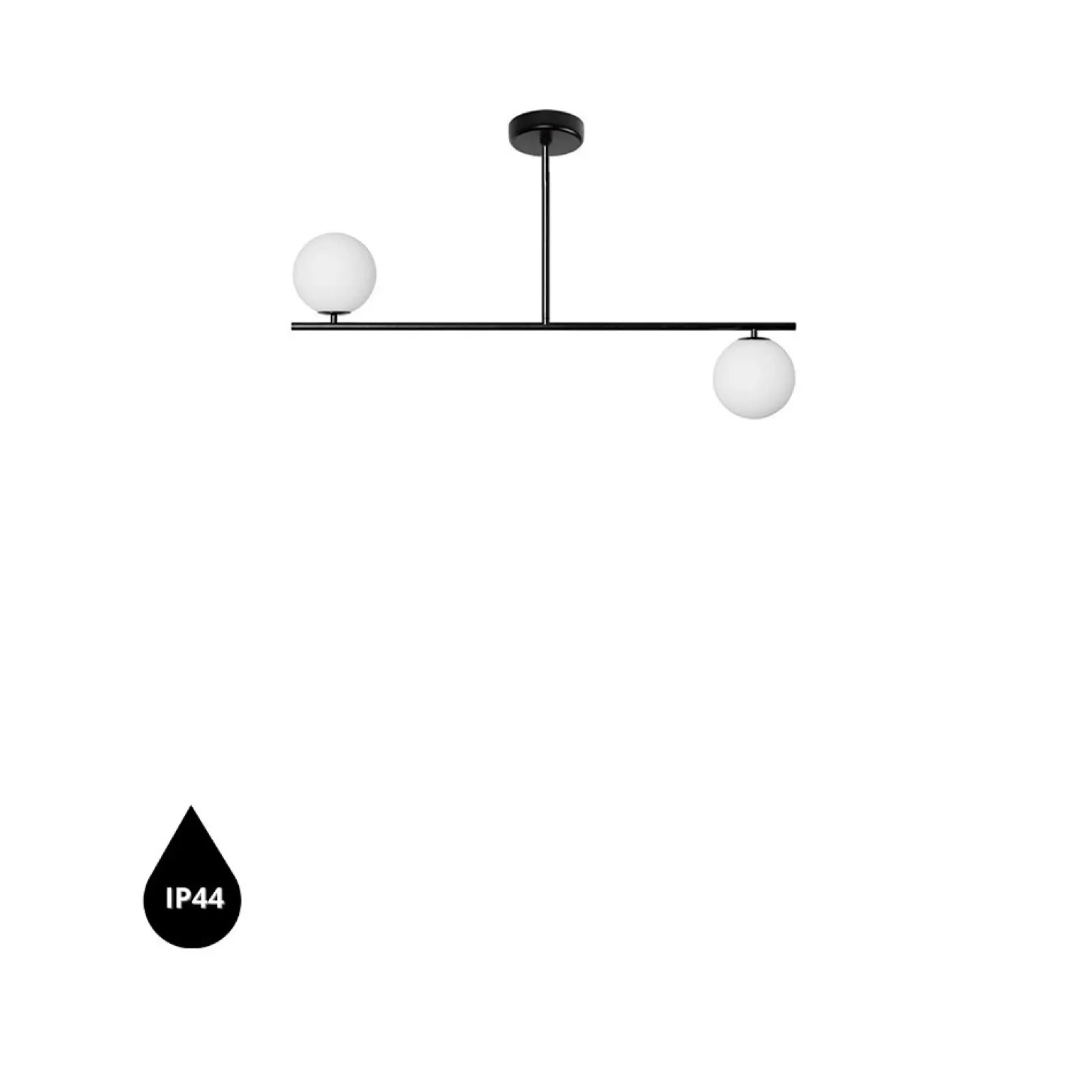 SUGURI C czarna lampa sufitowa w rozmiarze S z podwyższoną szczelnością IP44 (SGC322RS3) - Ummo