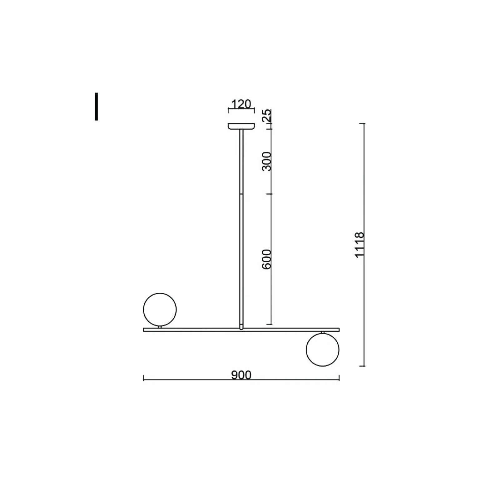 SUGURI C czarna lampa sufitowa w rozmiarze L (SGC322R36) - Ummo