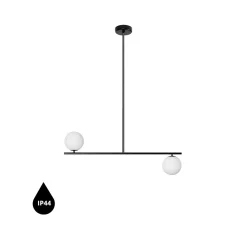 SUGURI C czarna lampa sufitowa w rozmiarze L z podwyższoną szczelnością IP44 (SGC322RS36) - Ummo