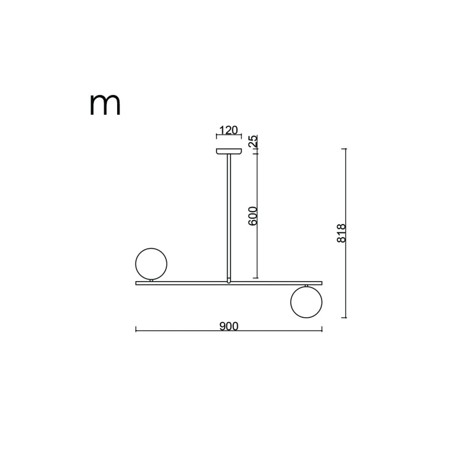 SUGURI C czarna lampa sufitowa w rozmiarze M (SGC322R06) - Ummo