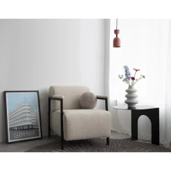 SUPURU oliwkowa sufitowa lampa wisząca z czarną rurką (SUA1214P0) - Ummo