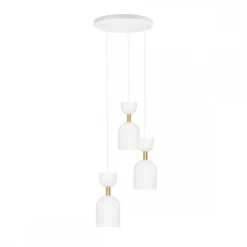 SUPURU 3P biała lampa wisząca / plafon z mosiądzem (SUP331P3) - Ummo