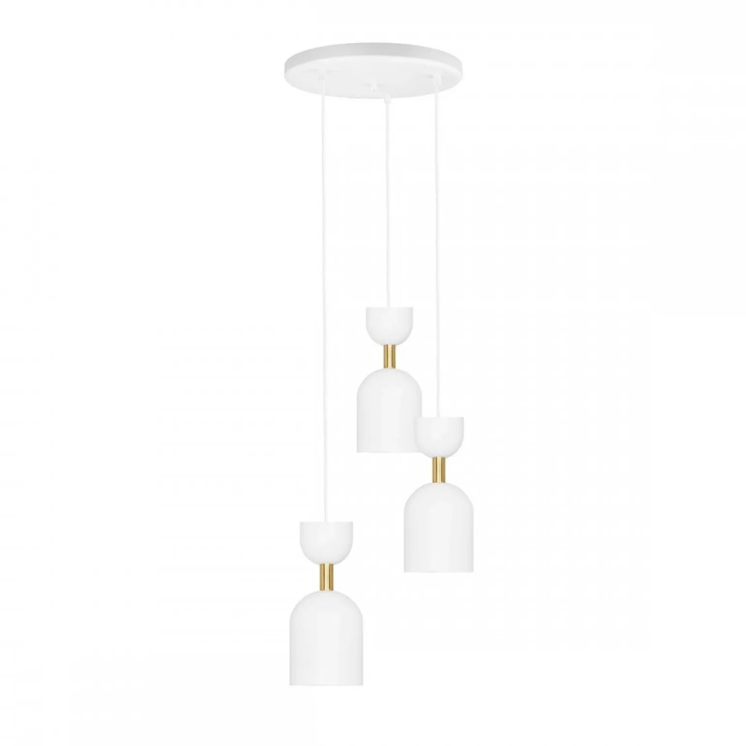 SUPURU 3P biała lampa wisząca / plafon z mosiądzem (SUP331P3) - Ummo