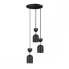 SUPURU 3P czarna lampa wisząca / plafon z mosiądzem (SUP332P3) - Ummo