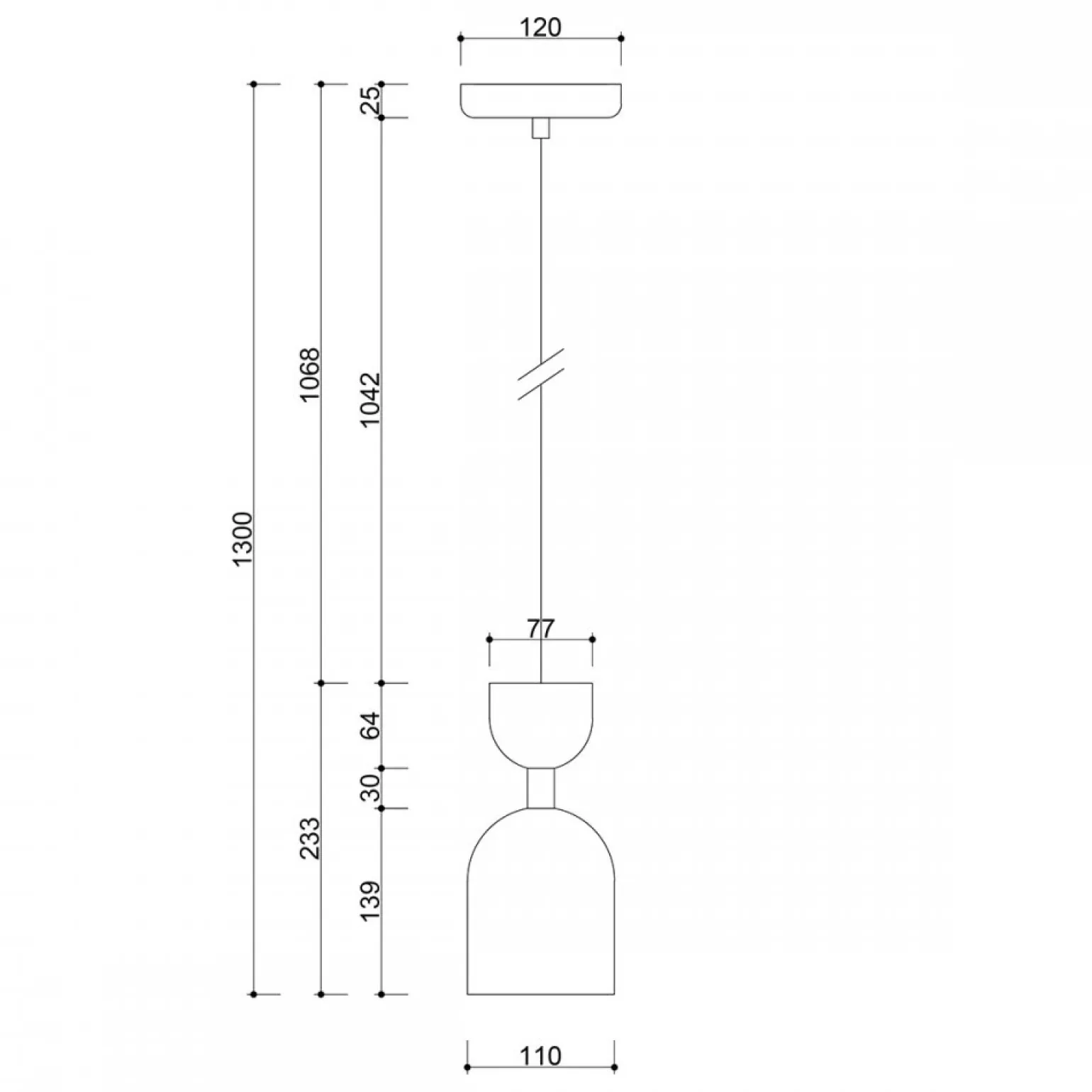 SUPURU żółta sufitowa lampa wisząca z czarną rurką (SUA1211P0) - Ummo