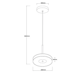 Szklana lampa wisząca Casy dymna LED CCT (LP-3176/1P S SM) - Light Prestige