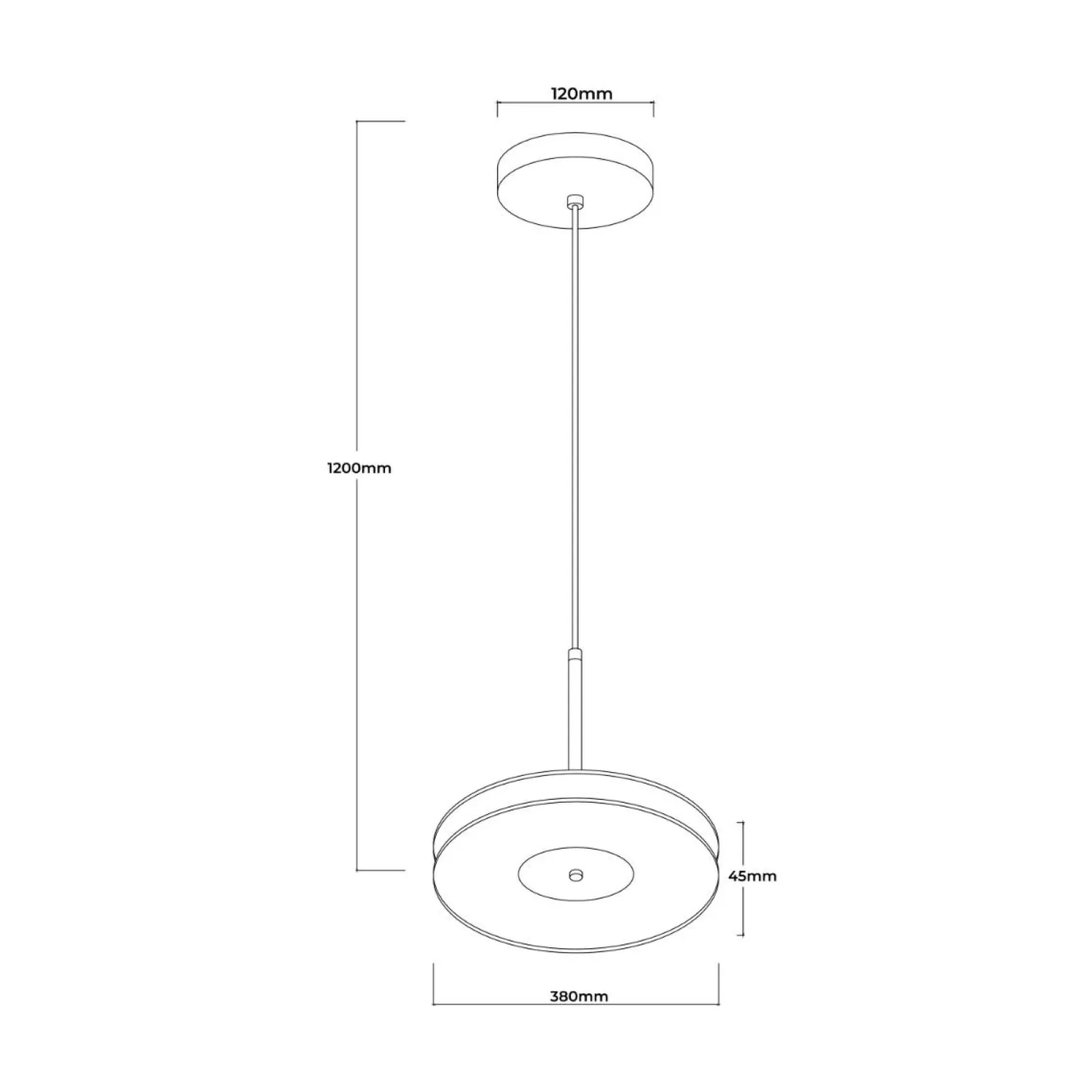 Szklana lampa wisząca duża Casy dymna LED CCT (LP-3176/1P L SM) - Light Prestige