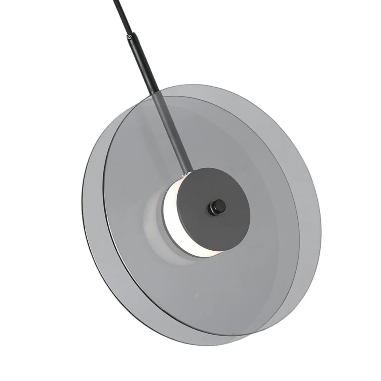 Szklana lampa wisząca pionowa Casy dymna LED CCT (LP-3176/1V SM) - Light Prestige