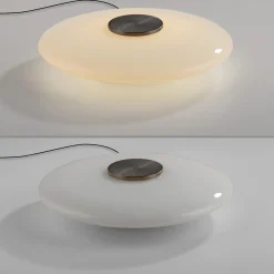 Szklana stołowa lampa z dotykowym ściemniaczem PURE VITRUM Brązowa (4080-34) - Paul Neuhaus