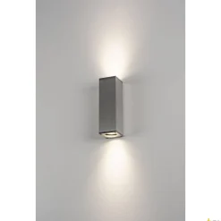 THEO UP/DOWN, QPAR51, lampa ścienna, aluminium szczotkowane, maks. 2x50W (1000329) - SLV