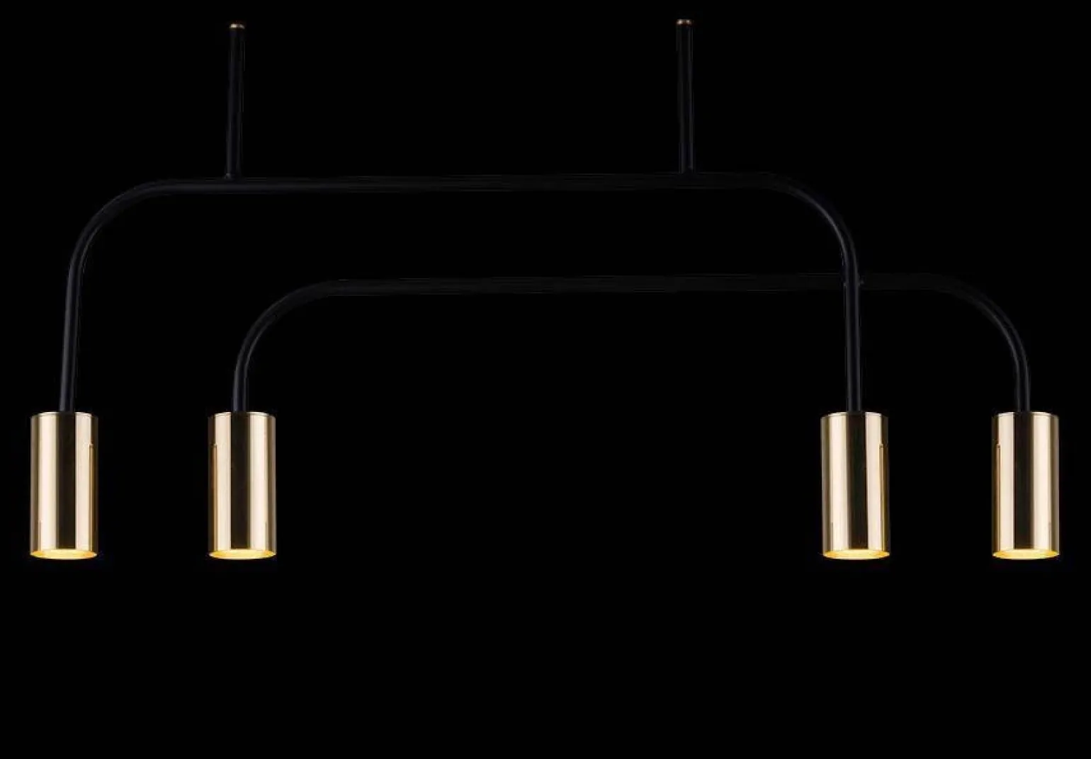VAI LAMPA WISZĄCA 4 PŁ. (black/gold) (8839) - Amplex