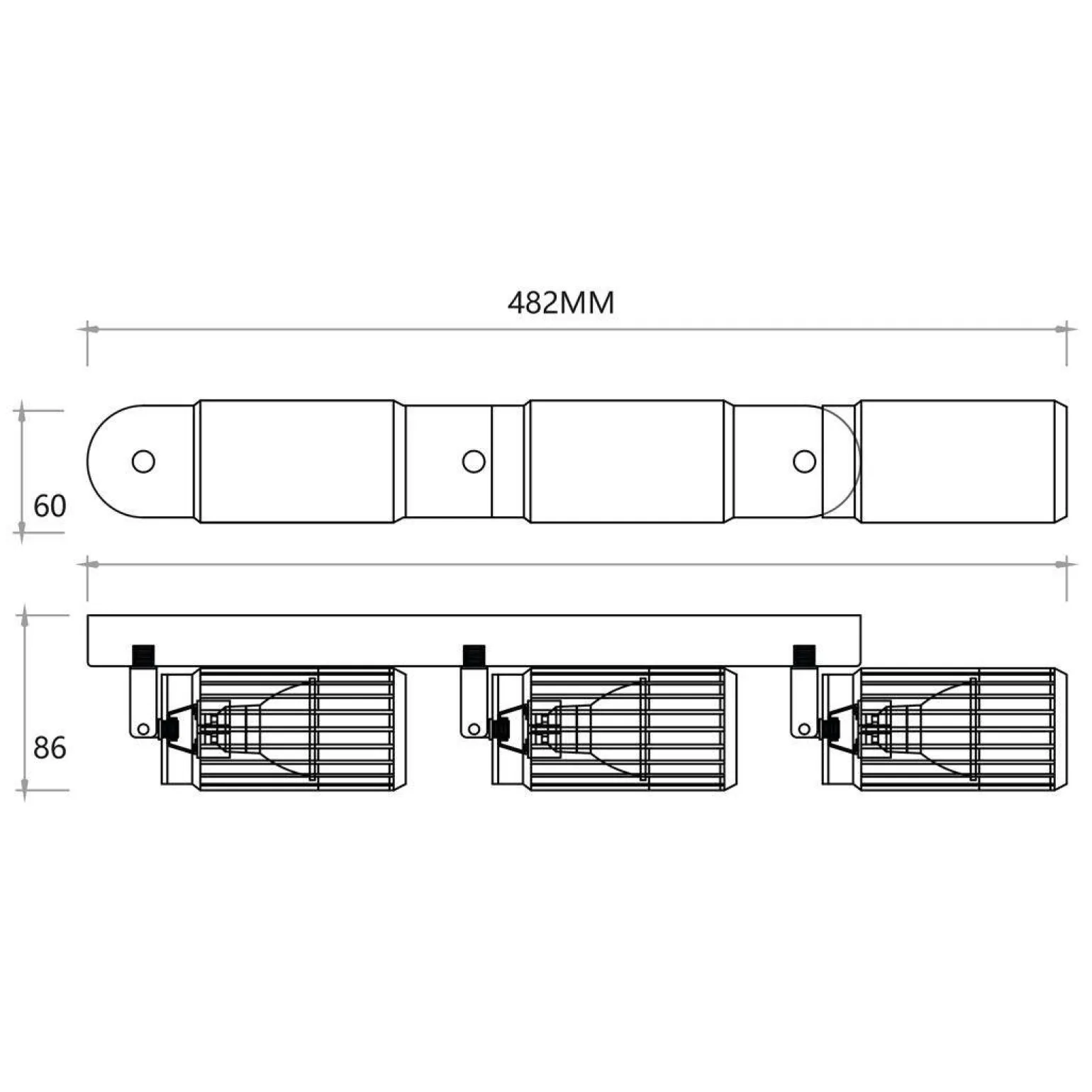 VERTICAL BLACK SPOT 3xGU10 (ML0296) - Milagro
