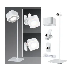 Wielofunkcyjna lampka na biurko, z klipsem, z magnesem , ściemnialna VARIA DIM USB-C biały (PL71172) - PAULMANN
