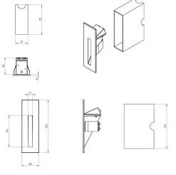 Wpust ścienny Borgo 43 stal nierdzewna 3000K (7480 Astro Lighting)