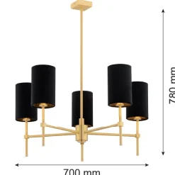 Żyrandol 5 pł. ABRUZZO (2135) - Argon