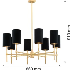 Żyrandol 8 pł. ABRUZZO (5052) - Argon
