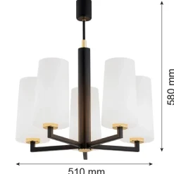 Żyrandol 5 pł. CAMELOT PLUS (2114) - Argon