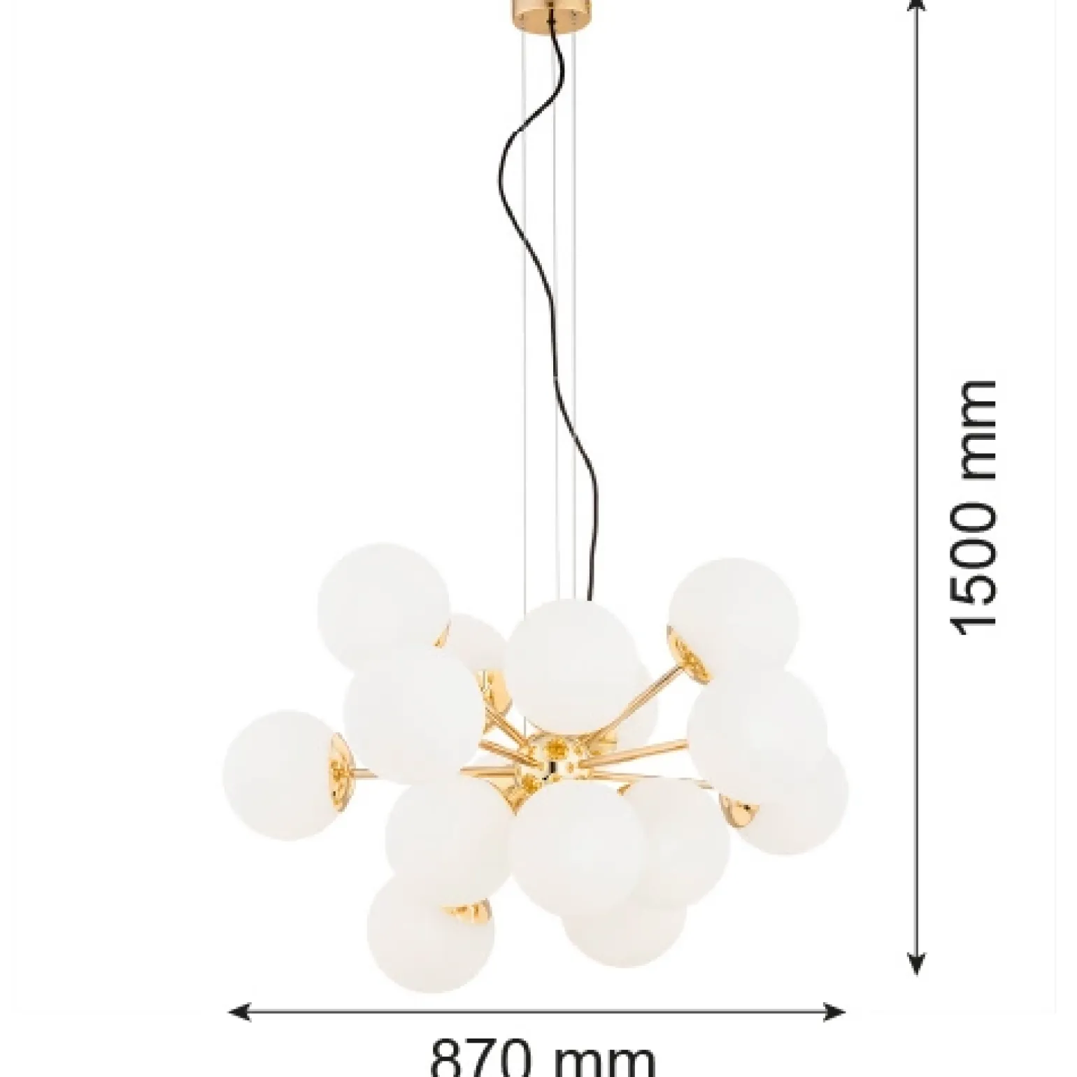 Żyrandol 15 pł. SATELITE PLUS (5048) - Argon