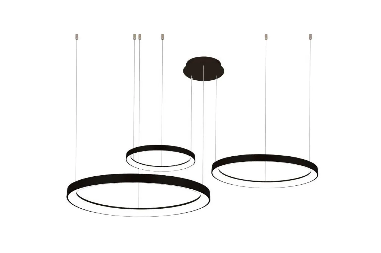 Żyrandol AGNES PENDANT 38+58+78 DIMM CCT SWITCH BK (AZ5024) - Azzardo