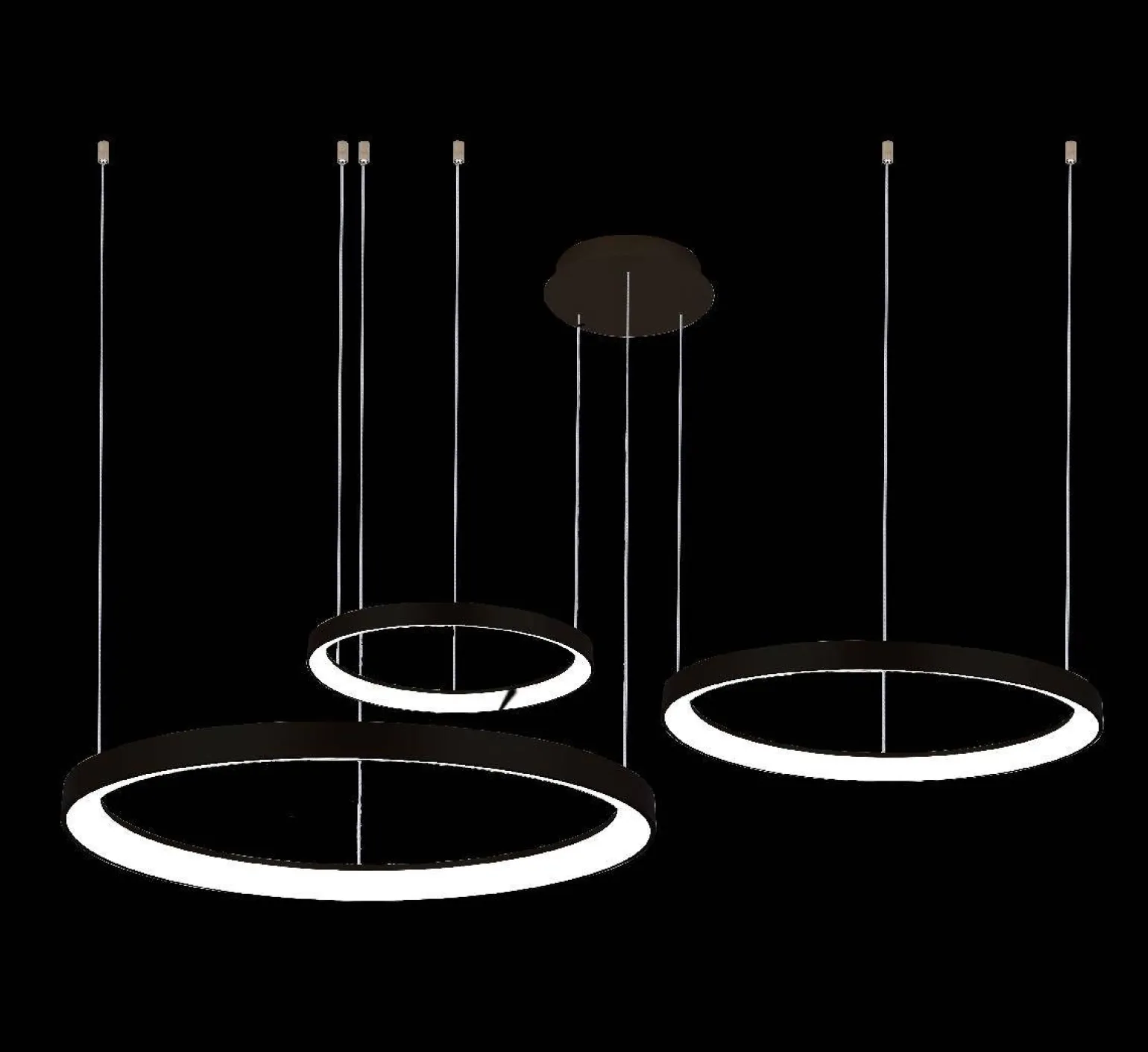 Żyrandol AGNES PENDANT 38+58+78 DIMM CCT SWITCH BK (AZ5024) - Azzardo