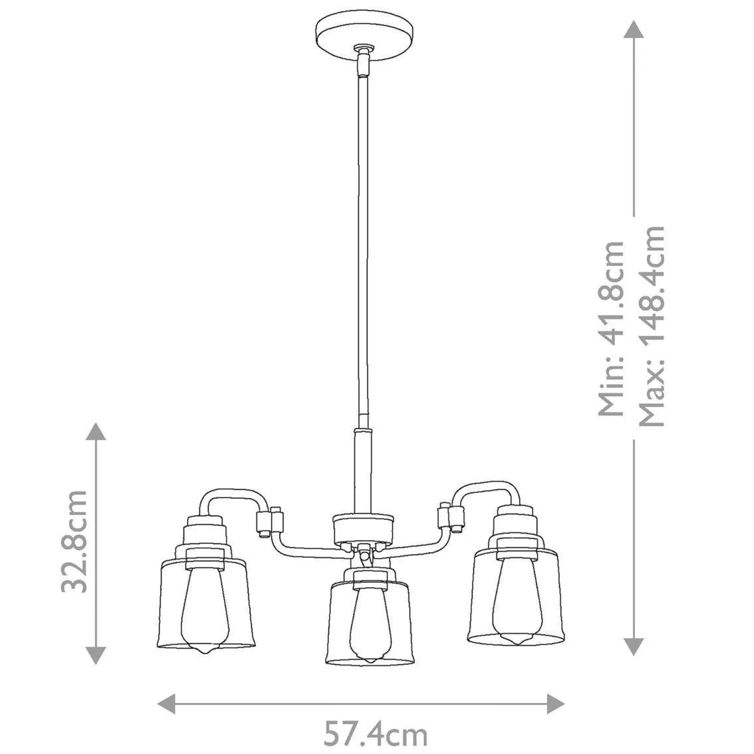 Żyrandol Aivian (KL-AIVIAN3-WBR) - Elstead Lighting