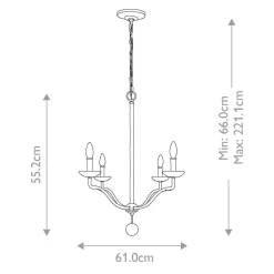 Żyrandol Annie (FE-ANNIE4-PSW) - Elstead Lighting
