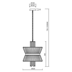 Żyrandol AURELIA CHROME 8xE14 (ML0404) - Milagro
