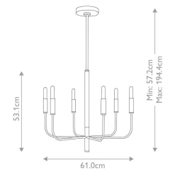 Żyrandol Brianna (FE-BRIANNA6-PN) - Elstead Lighting