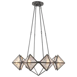 Żyrandol Cairo - 8 źródeł światła - Miejski brąz (QN-CAIRO8-UBZ-CR) - Quintiesse