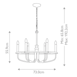 Żyrandol Capitol Hill (KL-CAPITOL-HILL6-BLK) - Elstead Lighting
