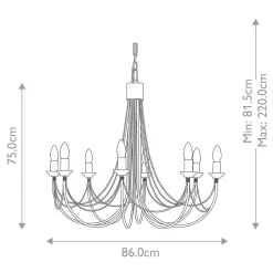 Żyrandol Carisbrooke (CB8-BLACK) - Elstead Lighting