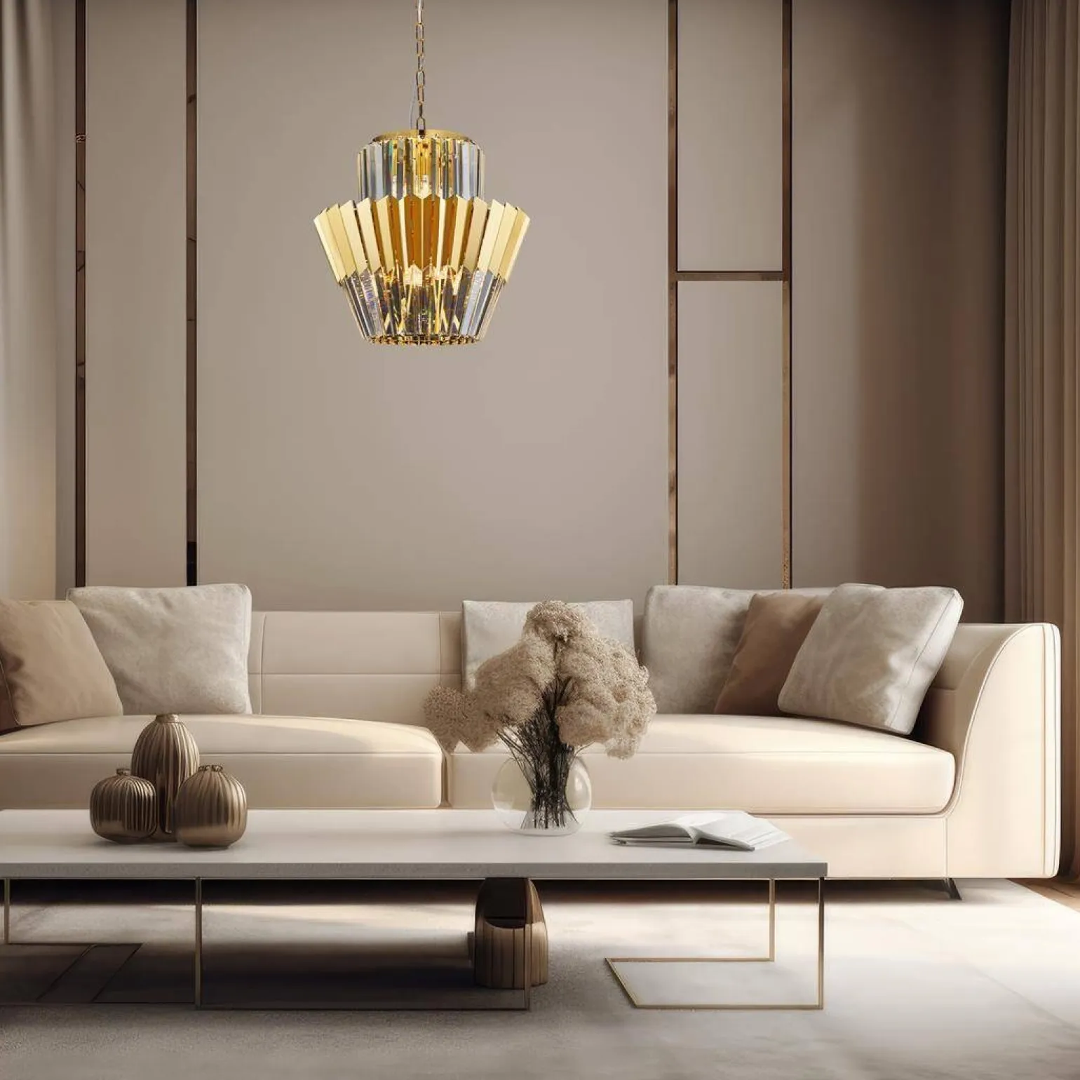 Żyrandol DONNA GOLD 9xE14 (ML0413) - Milagro