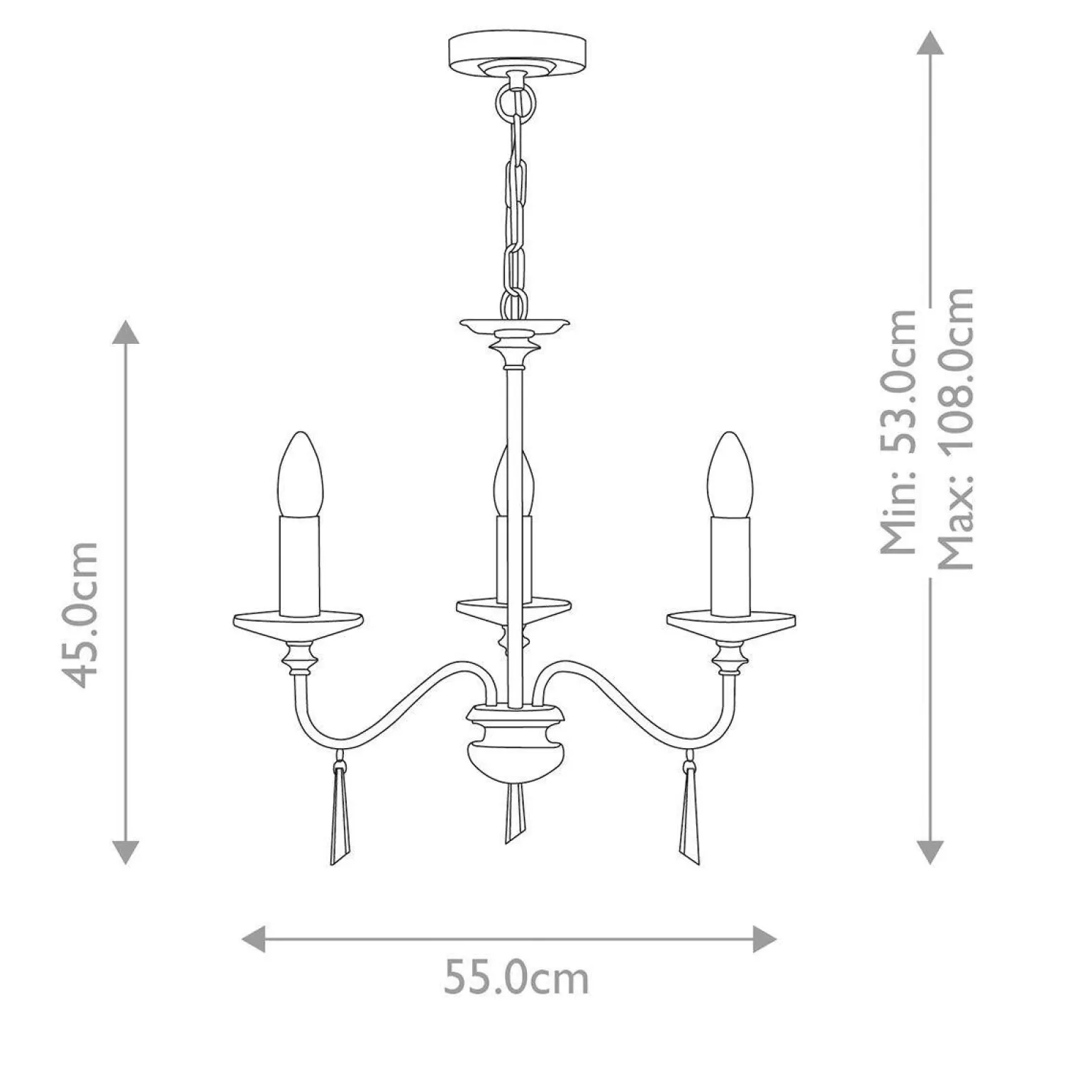 Żyrandol Finsbury Park (FP3-POL-NICKEL) - Elstead Lighting