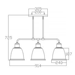 Żyrandol Hobson (FE-HOBSON-3P-AB) - Elstead Lighting