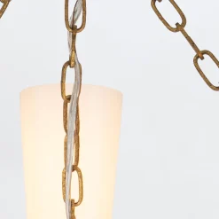 Żyrandol Kristy - 3 źródła światła - Przecierane złoto (KRISTY3-DG-OPAL) - Elstead Lighting