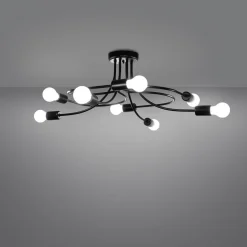 Żyrandol LEVAR 8 czarny (SL.1457) - Sollux Lighting
