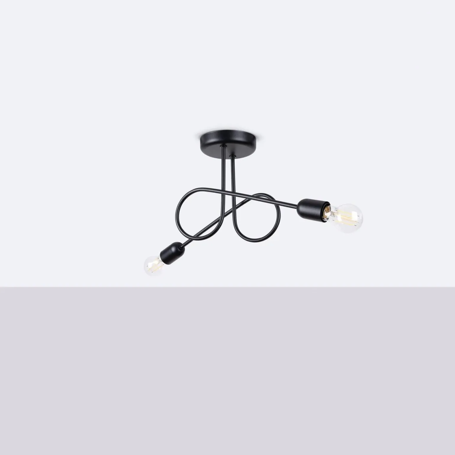 Żyrandol LOOP 2 czarny (SL.1472) - Sollux Lighting