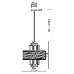 Żyrandol MARGOT CHROME 9xE14 (ML0410) - Milagro