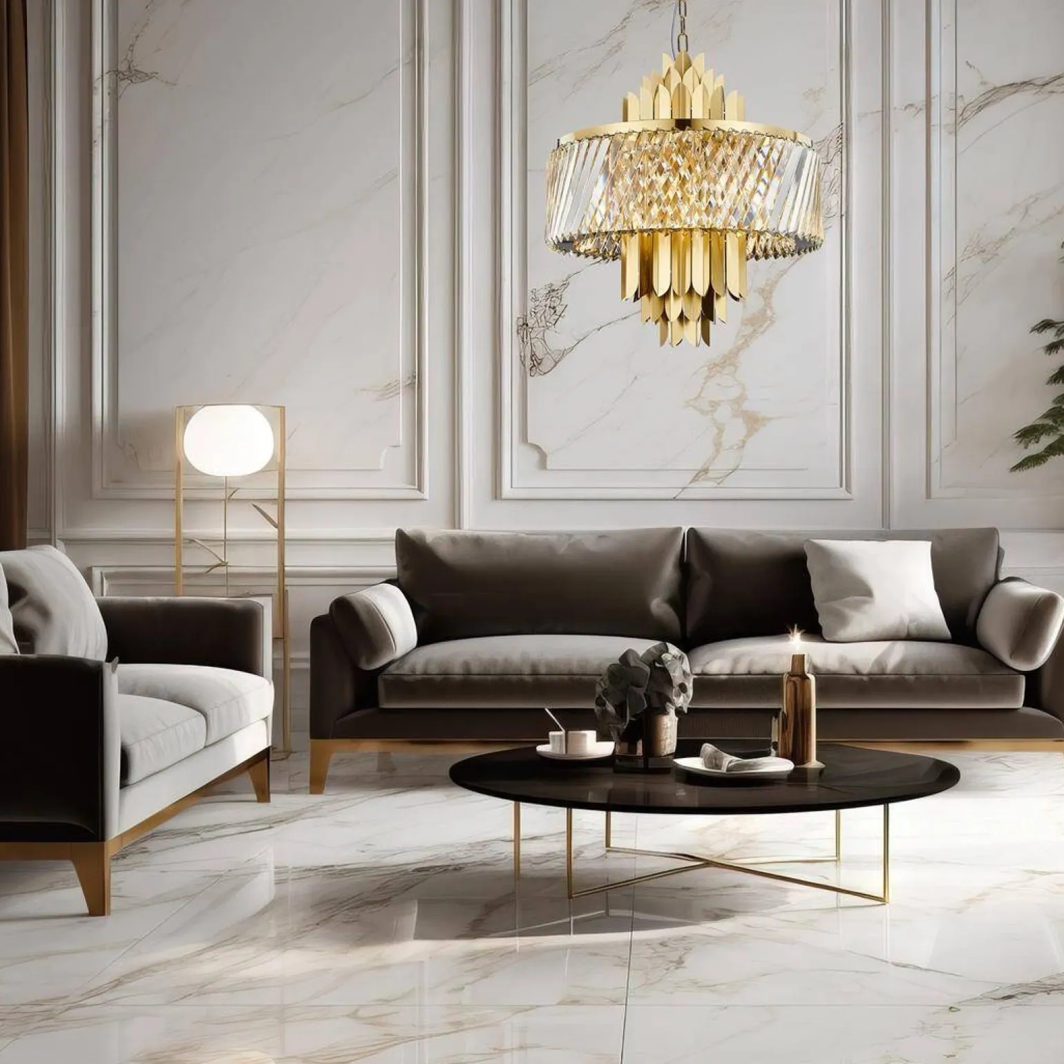 Żyrandol MARGOT GOLD 9xE14 (ML0409) - Milagro