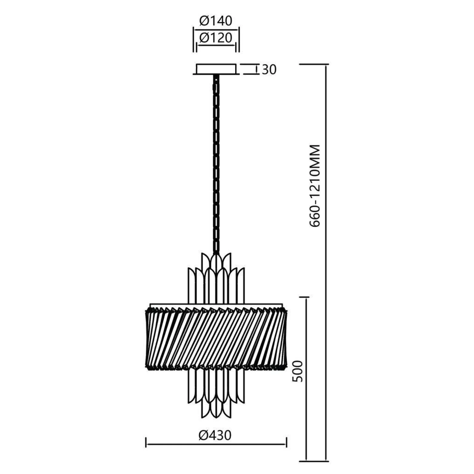 Żyrandol MARGOT GOLD 6xE14 (ML0407) - Milagro