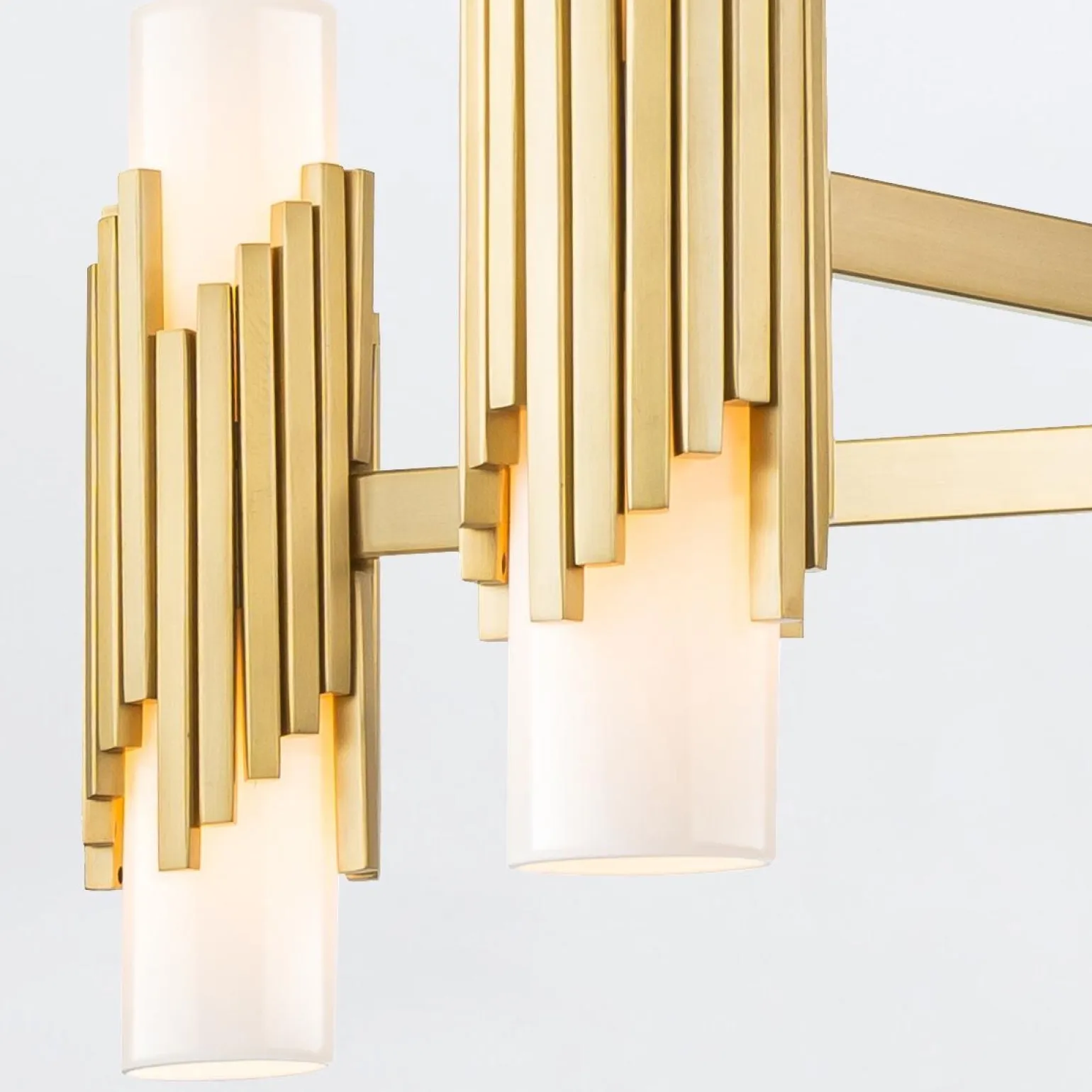 Żyrandol Marvele - 10 źródeł światła - Postarzany mosiądz (MARVELE10-AB-OPAL) - Elstead Lighting