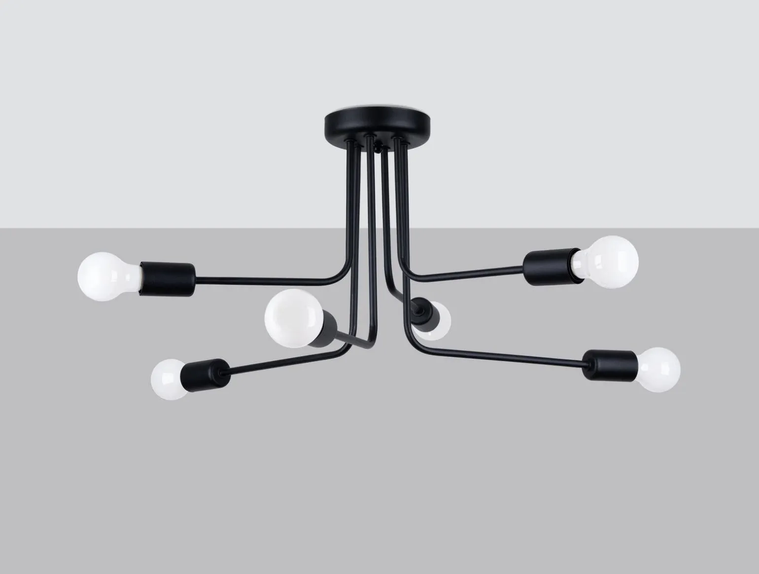 Żyrandol NORAH 6 czarny (SL.1452) - Sollux Lighting