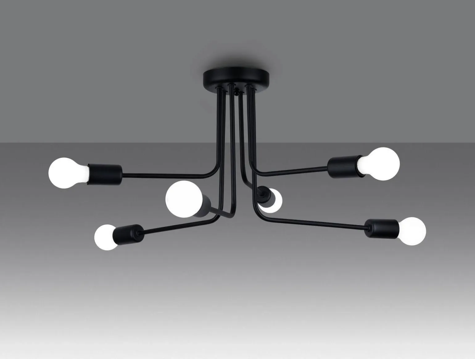 Żyrandol NORAH 6 czarny (SL.1452) - Sollux Lighting