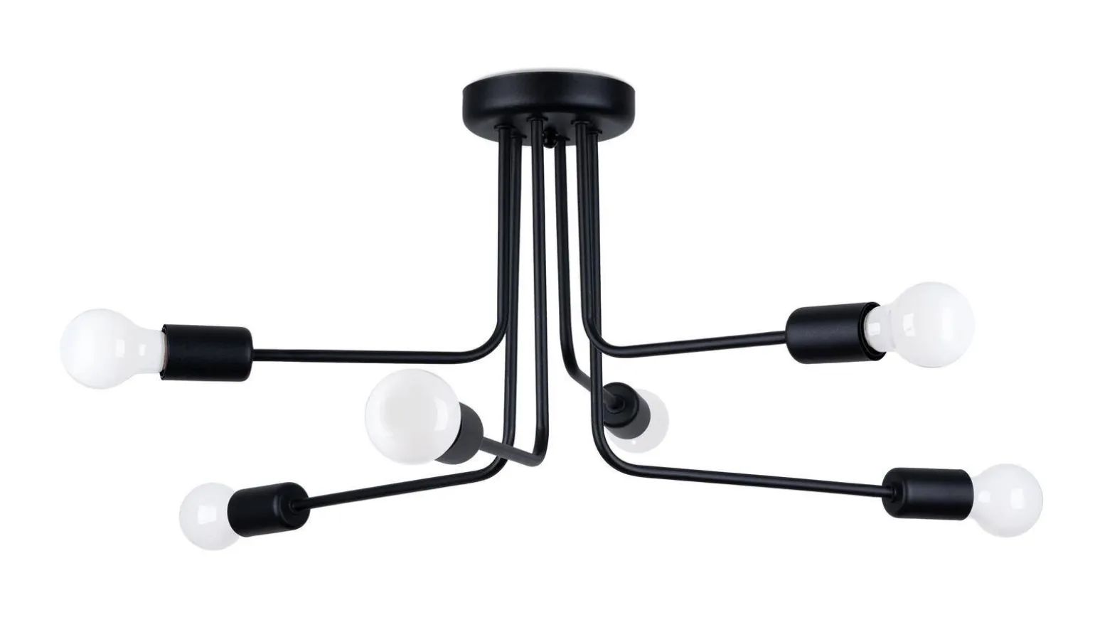 Żyrandol NORAH 6 czarny (SL.1452) - Sollux Lighting