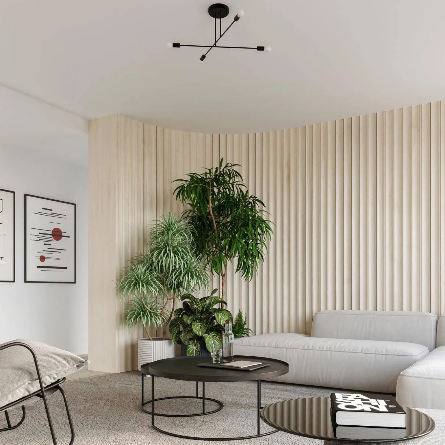 Żyrandol NORAH 6 czarny (SL.1452) - Sollux Lighting