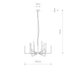 Żyrandol ORTO A (11463) - Nowodvorski